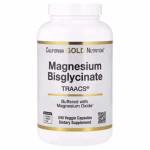 Magnesium Bisglycinate  (sleep + tension + “wired but tired”) from iherb